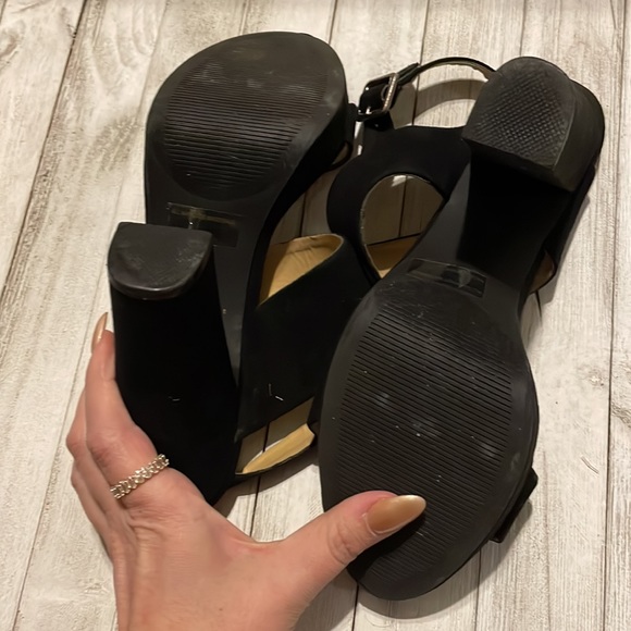 Report black suede open toe heels - Picture 3 of 4